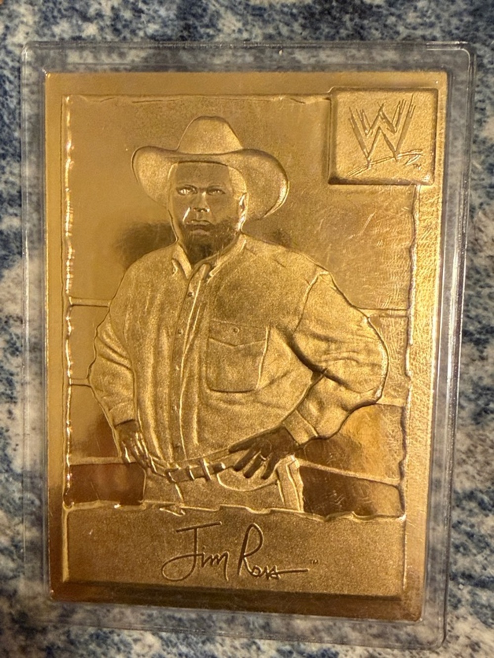 WWE JIM ROSS Embossed Card - #19